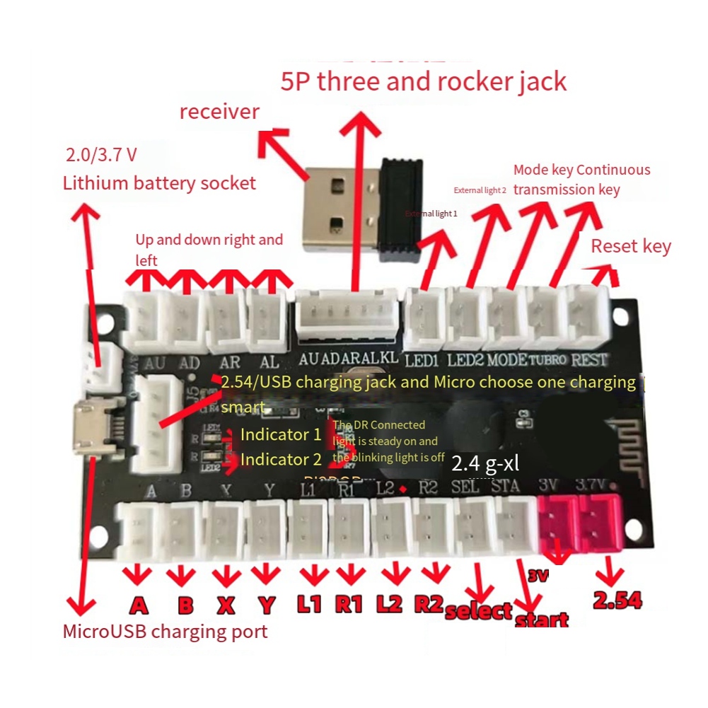 Joystick Module - L77A 2.4G 무선 제로 딜레이 조이스틱
