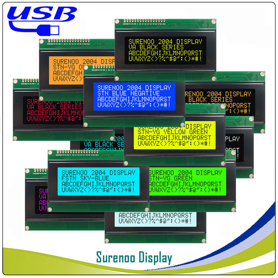 Lcd 1602 - Surno LCD2USB USB 204 20X4 2004