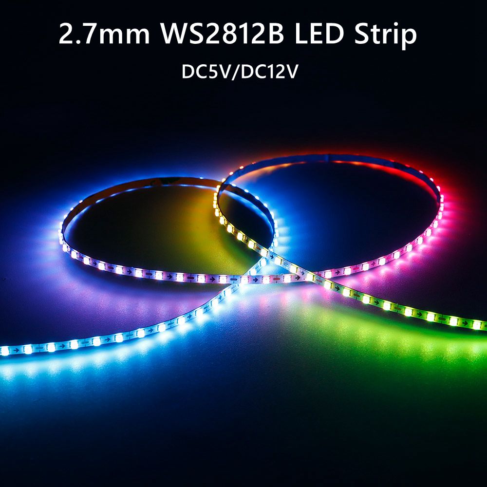 Ws2812B Strip 5V - 2.7mm WS2812B LED 스트립 초슬림 흰색