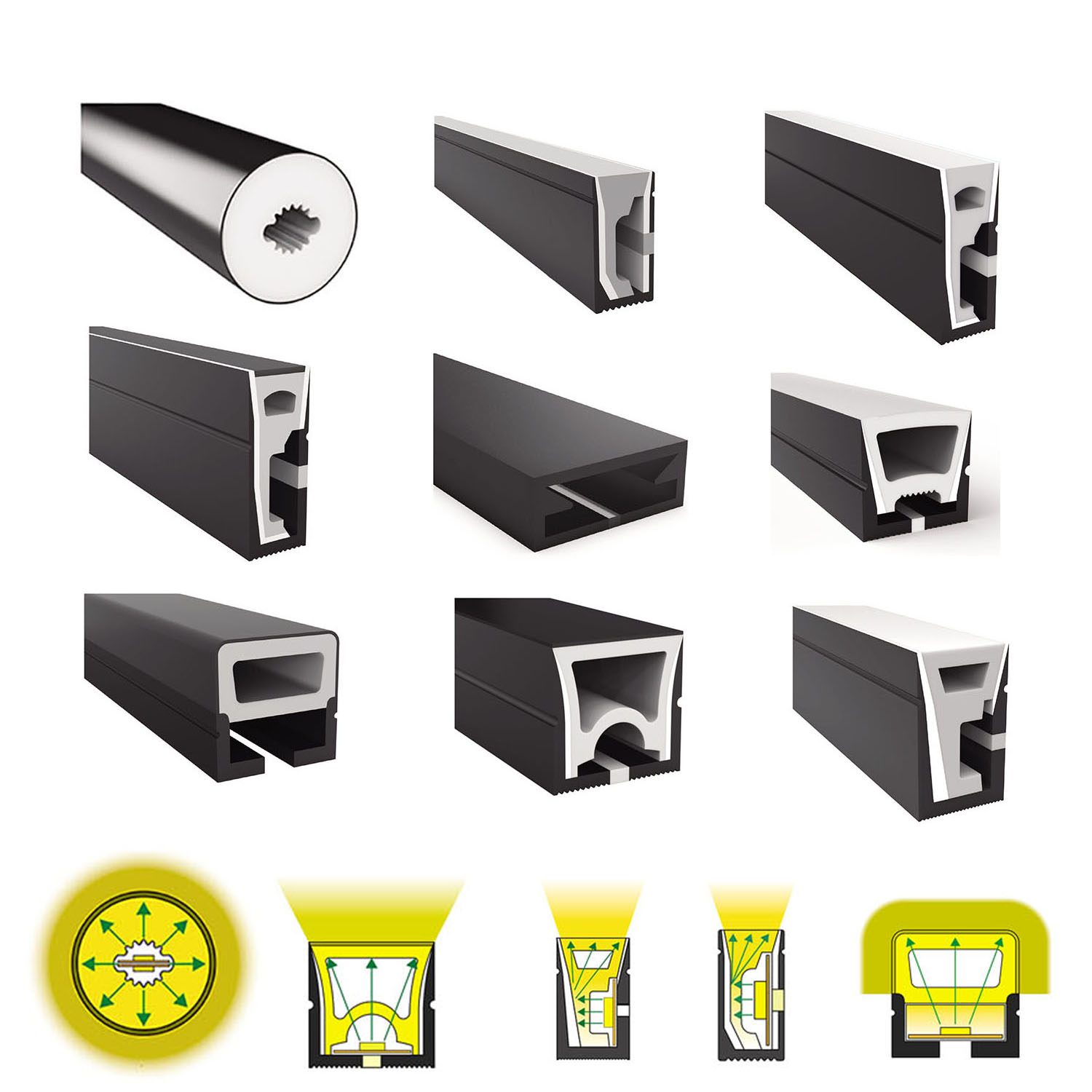 Ws2812B Strip 5V - 유연한 LED 스트립 라이트 실리카 젤