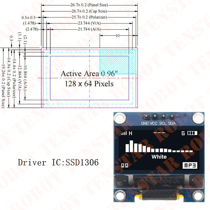 TENSTAR 0.96 인치 OLED SSD1306 흰 - Oled Display 0.96 리뷰 및 가격