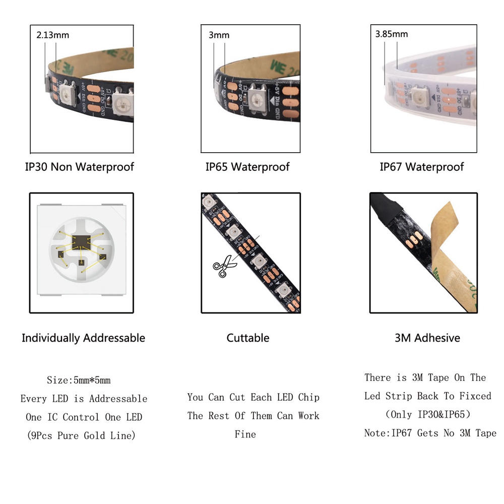 WS2811 WS2812B WS2813 WS2815 5 - Ws2812B Strip 5V 리뷰 및 가격