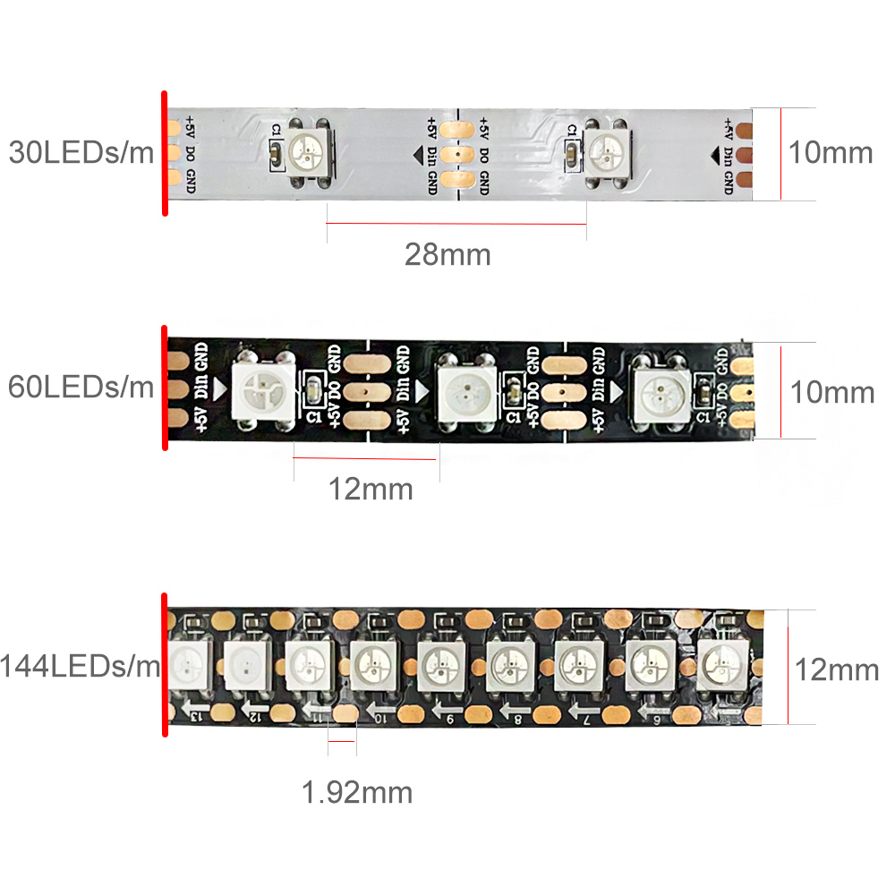 DC5V WS2812B 5m/롤 30/60/144led - Ws2812B Strip 5V 리뷰 및 가격