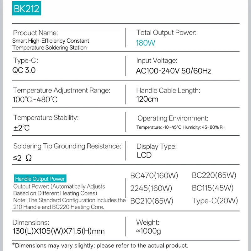 바콘 BK212 스마트 납땜 스테이션 180W, 100 - Soldering Iron Temperature Probe 리뷰 및 가격