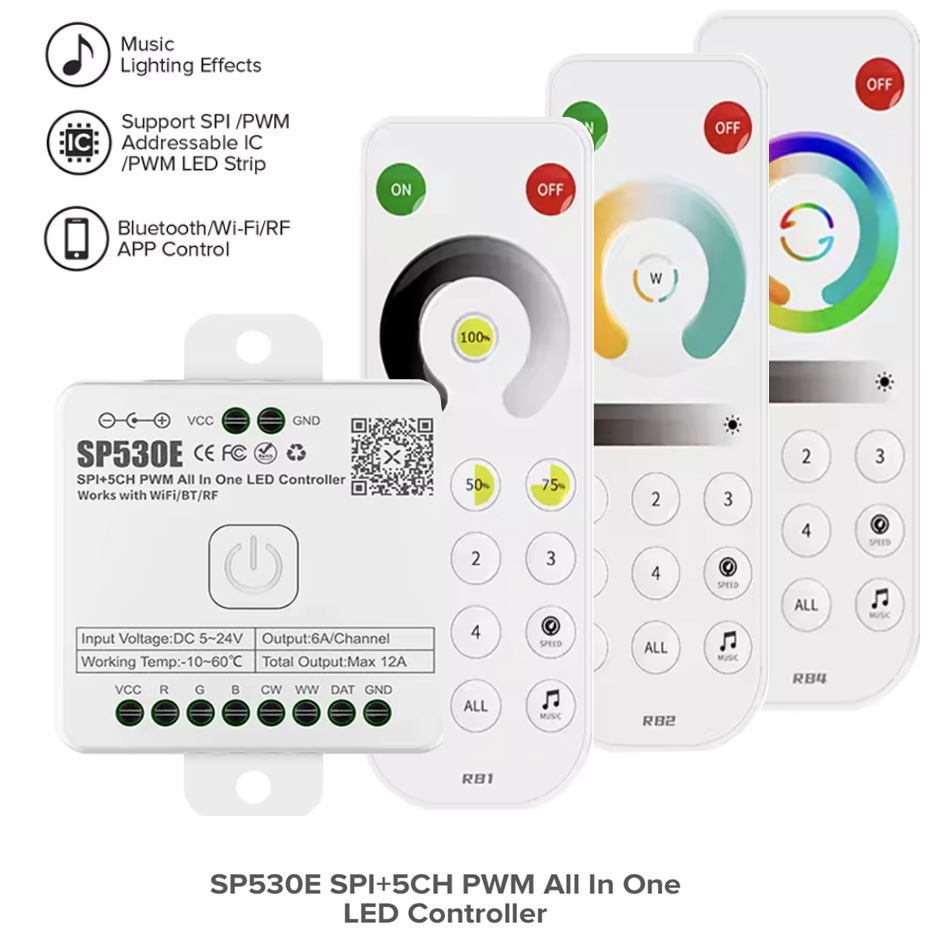 SP530E 올인원 LED 컨트롤러 5채널 PWM SP - Ws2812B Strip 5V 리뷰 및 가격