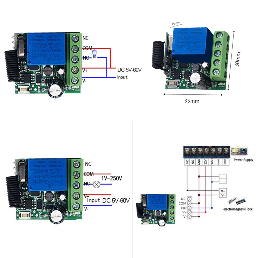 V RF 릴레이 모듈 리모컨 스위치 키트 433Mhz  - Ir Remote Module 리뷰 및 가격